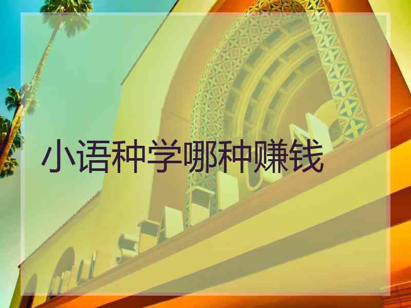 小语种学哪种赚钱