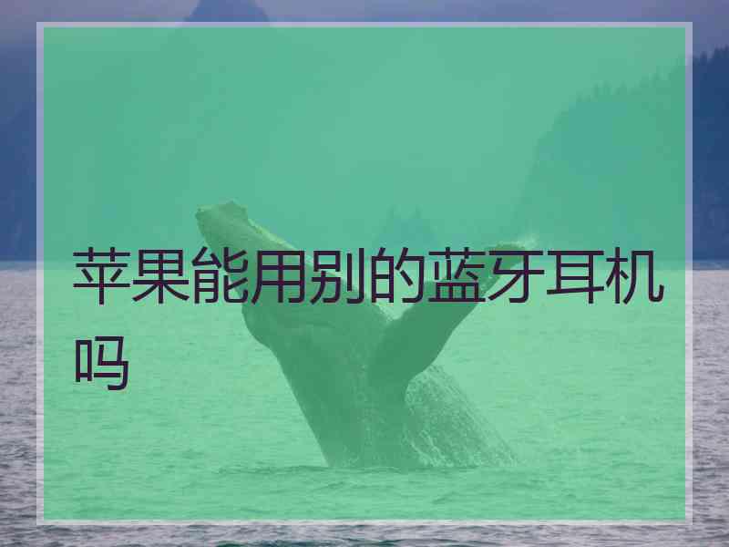 苹果能用别的蓝牙耳机吗