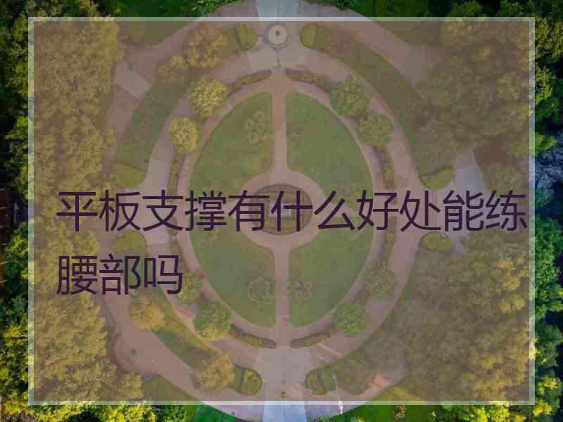 平板支撑有什么好处能练腰部吗