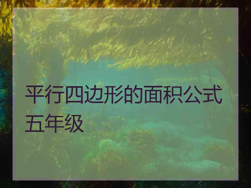 平行四边形的面积公式五年级