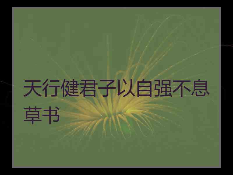 天行健君子以自强不息草书