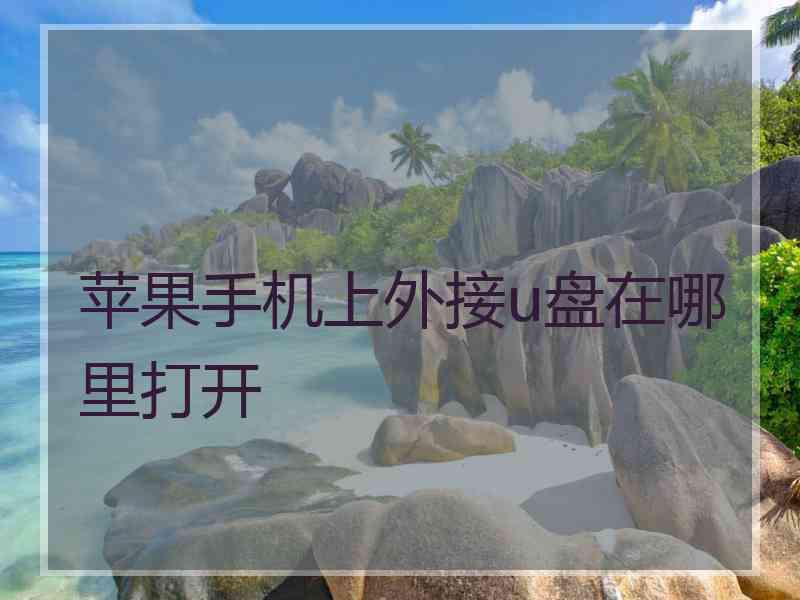 苹果手机上外接u盘在哪里打开